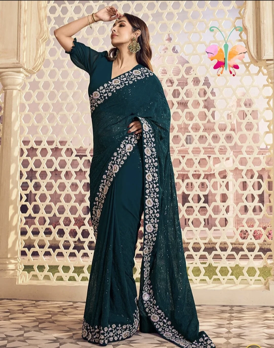 Partywear Sequence Saree