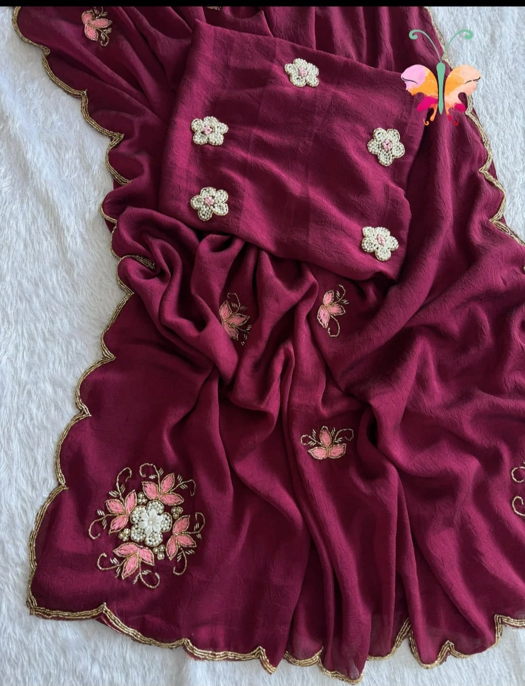 Soft Crush Rangoli Saree